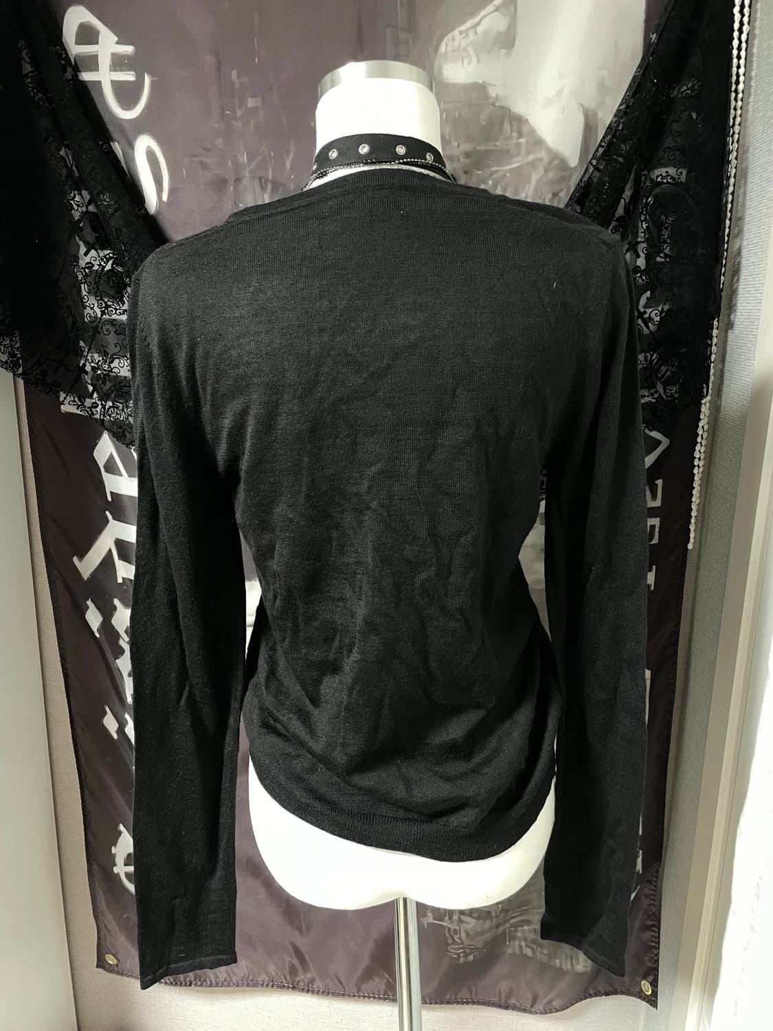 아츠로 타야마 JPN 프릴블랙가디건 로맨틱갸루로걀니혼진히피그런지리즈리사 상품이미지3