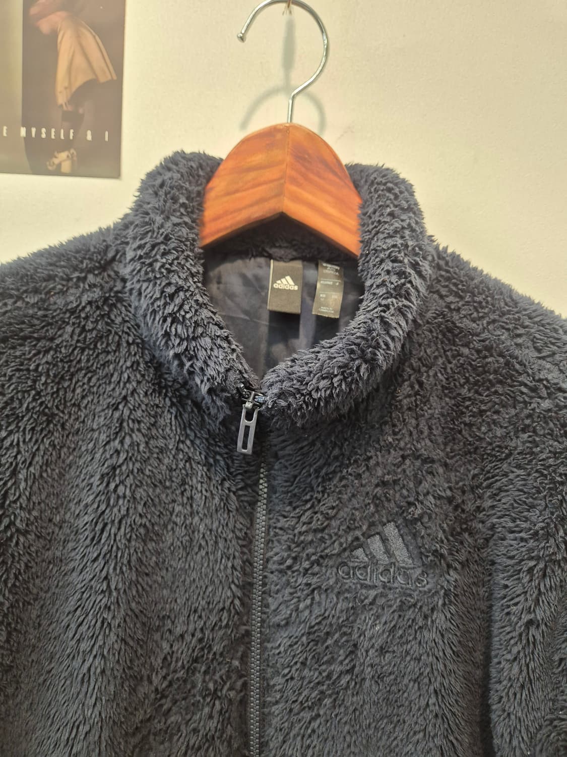 아디다스 뽀글이 플리스 자켓 네이비 색상 M 상품이미지2