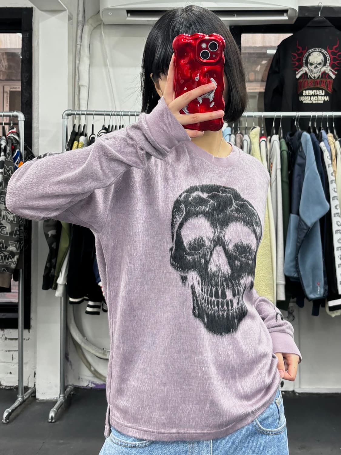 히스테릭 글래머 스컬 아크릴 롱슬리브 상품이미지2