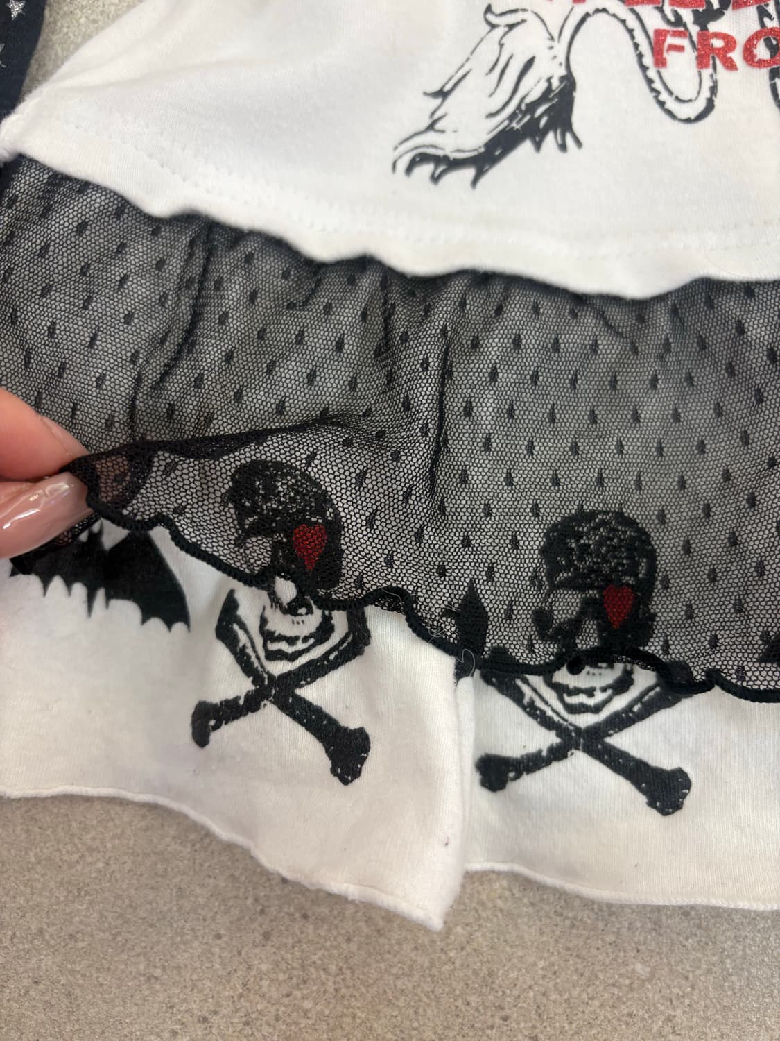 펑크 스컬 레이어드 롱슬리브 상품이미지4