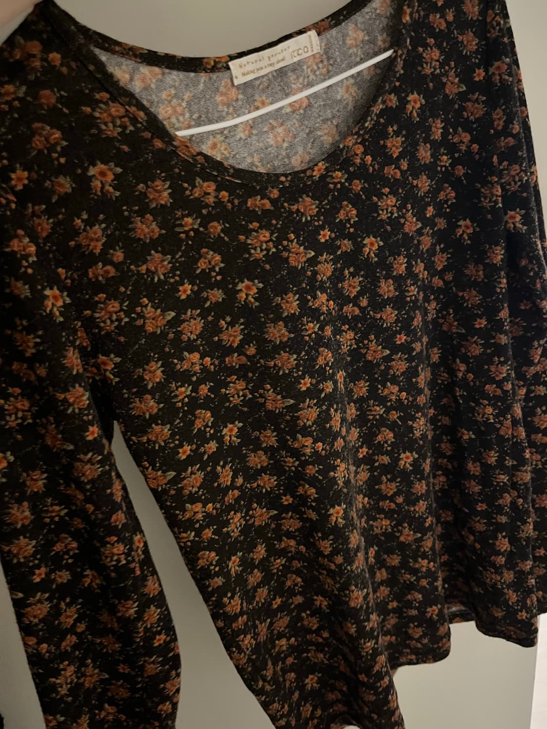 빈티지 플라워 이너 긴팔티 하구미 모리걸룩 상품이미지3