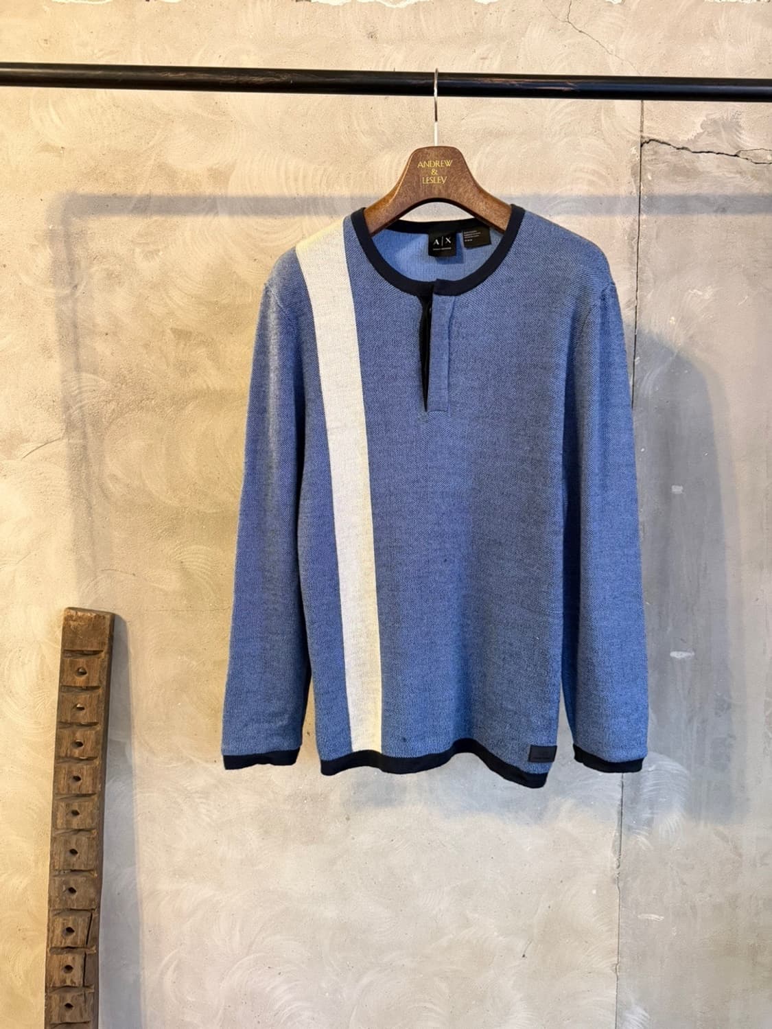 아르마니 익스체인지 헨리넥 니트 100 상품이미지1