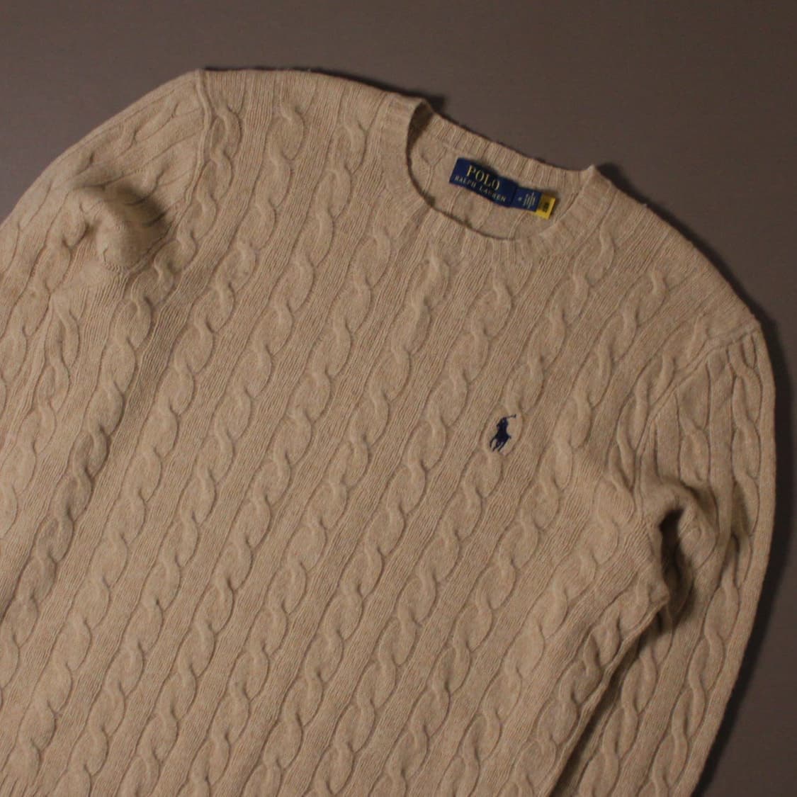 Polo 폴로 랄프로렌 신형 베이지 캐시미어 니트 (QR) 상품이미지3
