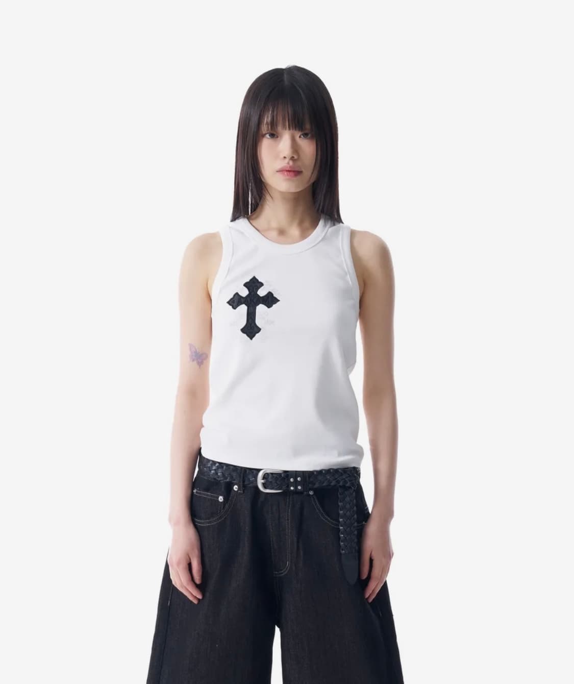 아캄 슬리브리스 나시 화이트 1 / AKM CROS2 Sleeveless 상품이미지2