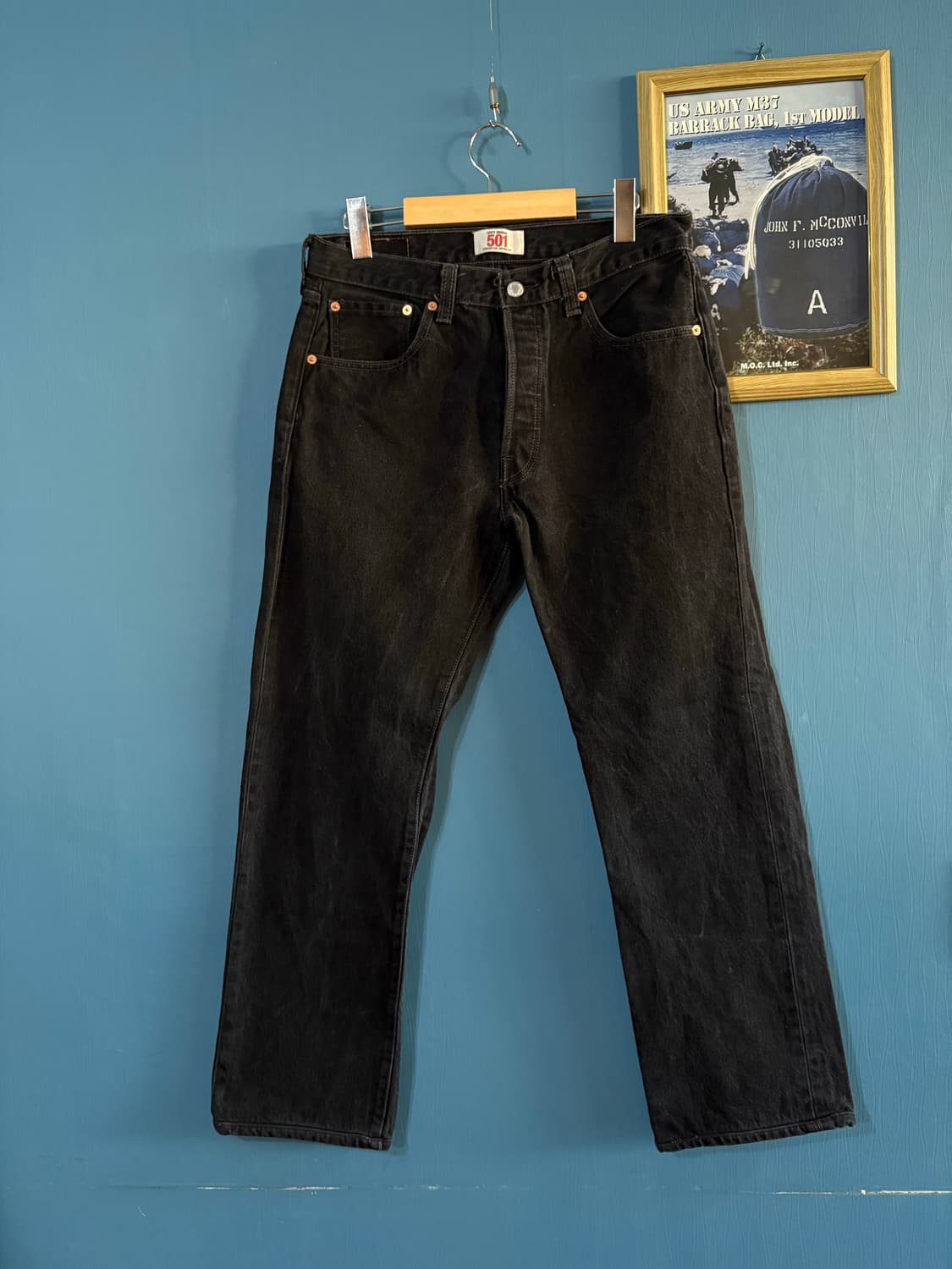 00‘s Levis Black 501 Denim Pant.  상품이미지1