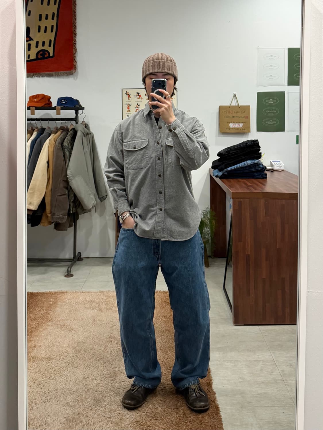 ST. John's Bay 세인트 존스 베이 빈티지 샤모아 셔츠 상품이미지2