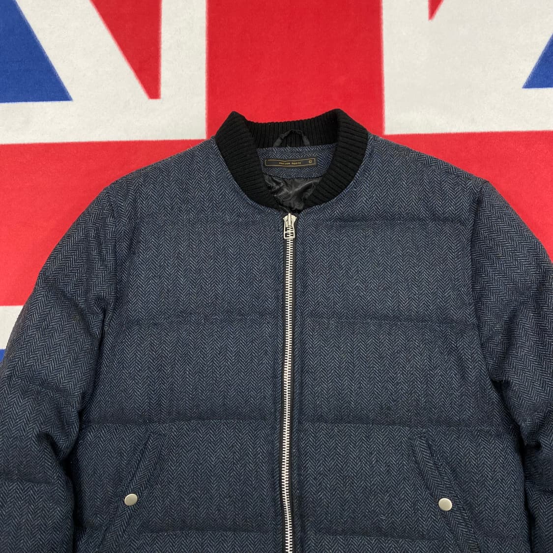  유니폼브릿지 울 헤링본 덕다운패딩 L  상품이미지3