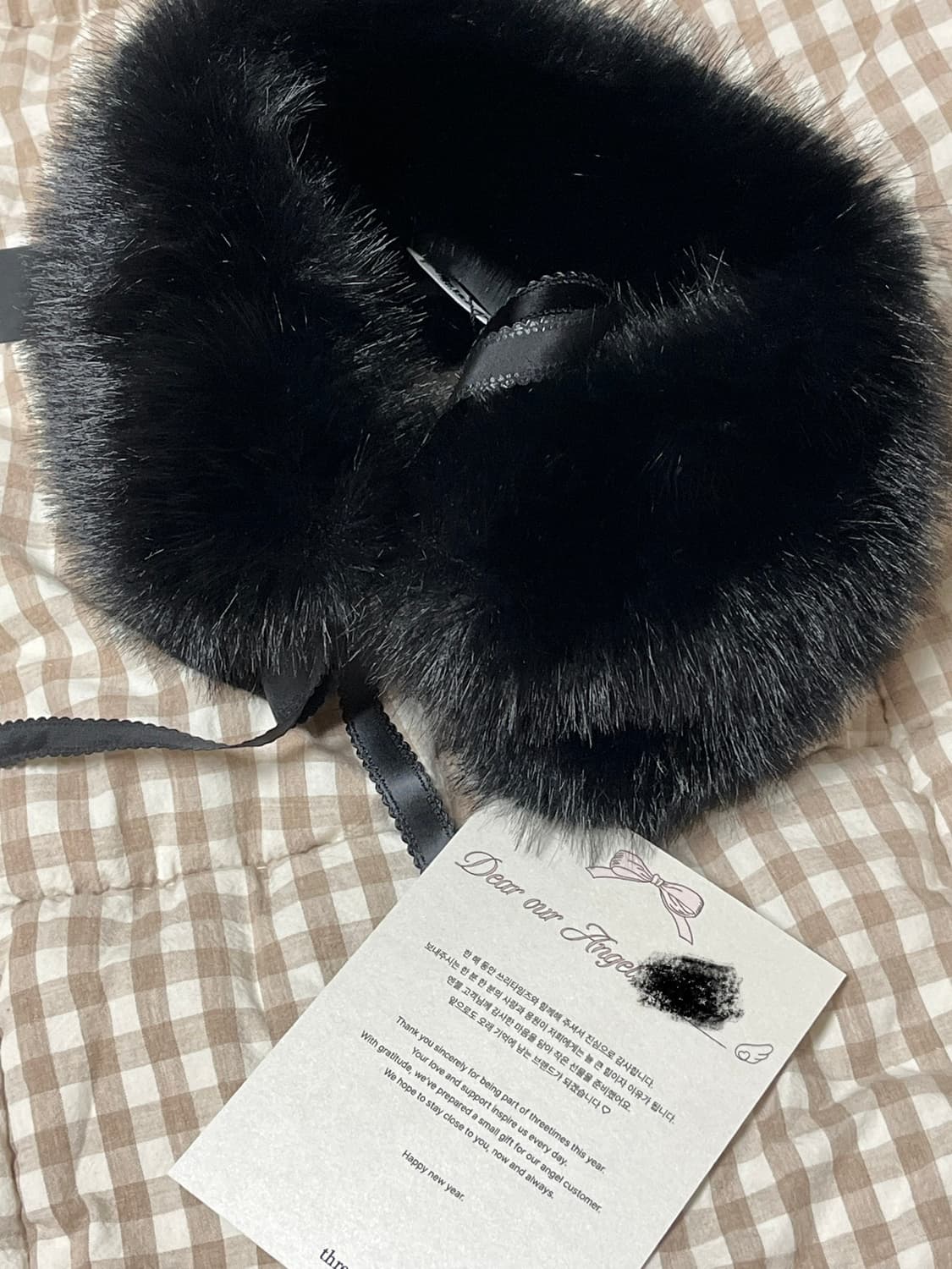 쓰리타임즈 엔젤 기프트 퍼 머플러 상품이미지2