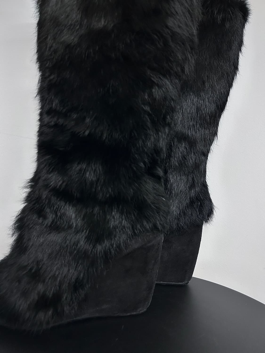 Ash 아쉬 풀 오버 래빗 퍼 웨지 롱 부츠 상품이미지6