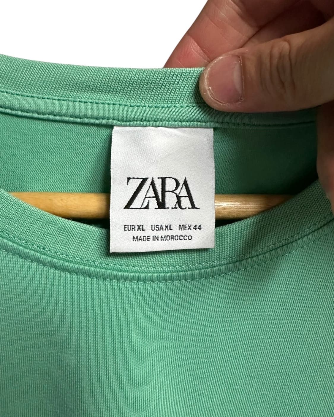 자라(zara) 스프링스파크 자수 민트그린 반팔티셔츠 XL 상품이미지3