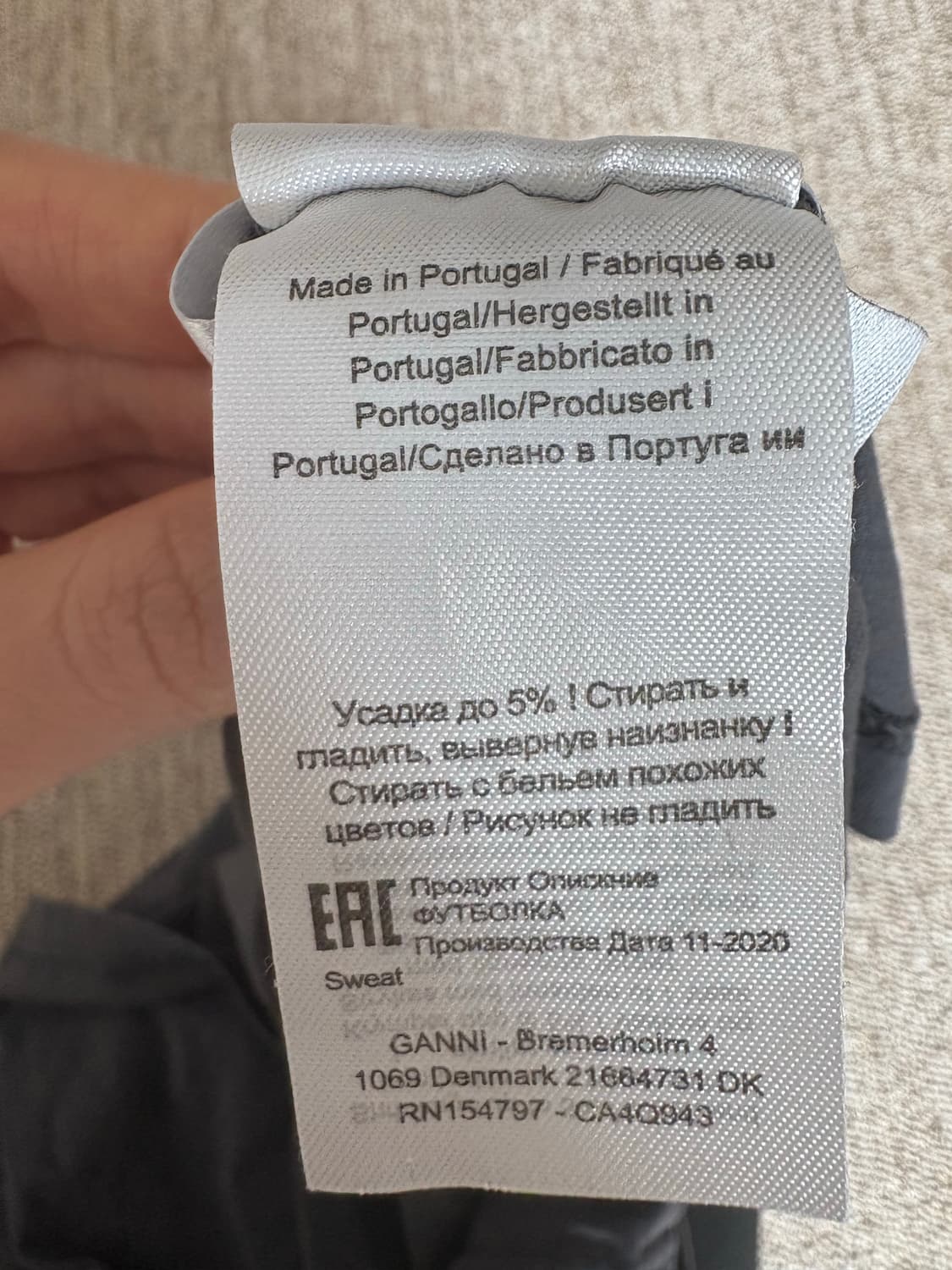 가니 핑크 로고 퓨처 반팔 티셔츠 회색 상품이미지7