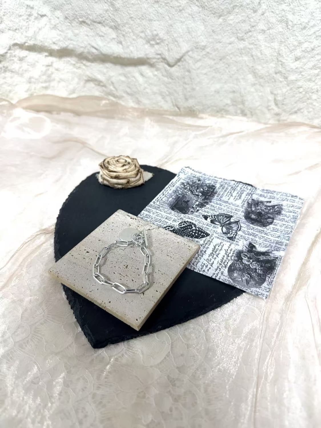 빈티지 실퍼톤 마테 링크 OT고리 팔찌2 상품이미지1