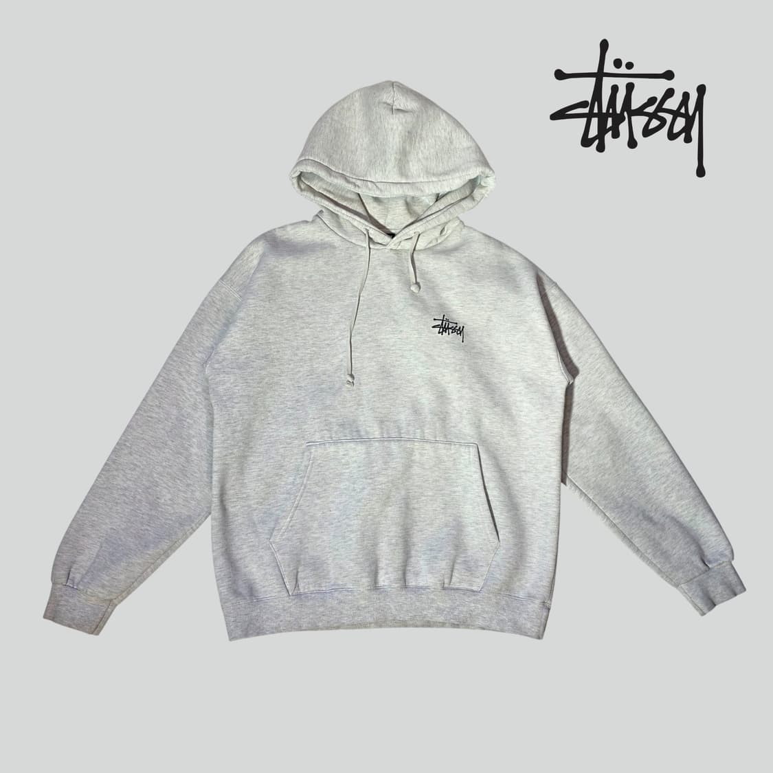 [M]스투시 멜란지 후드 상품이미지1