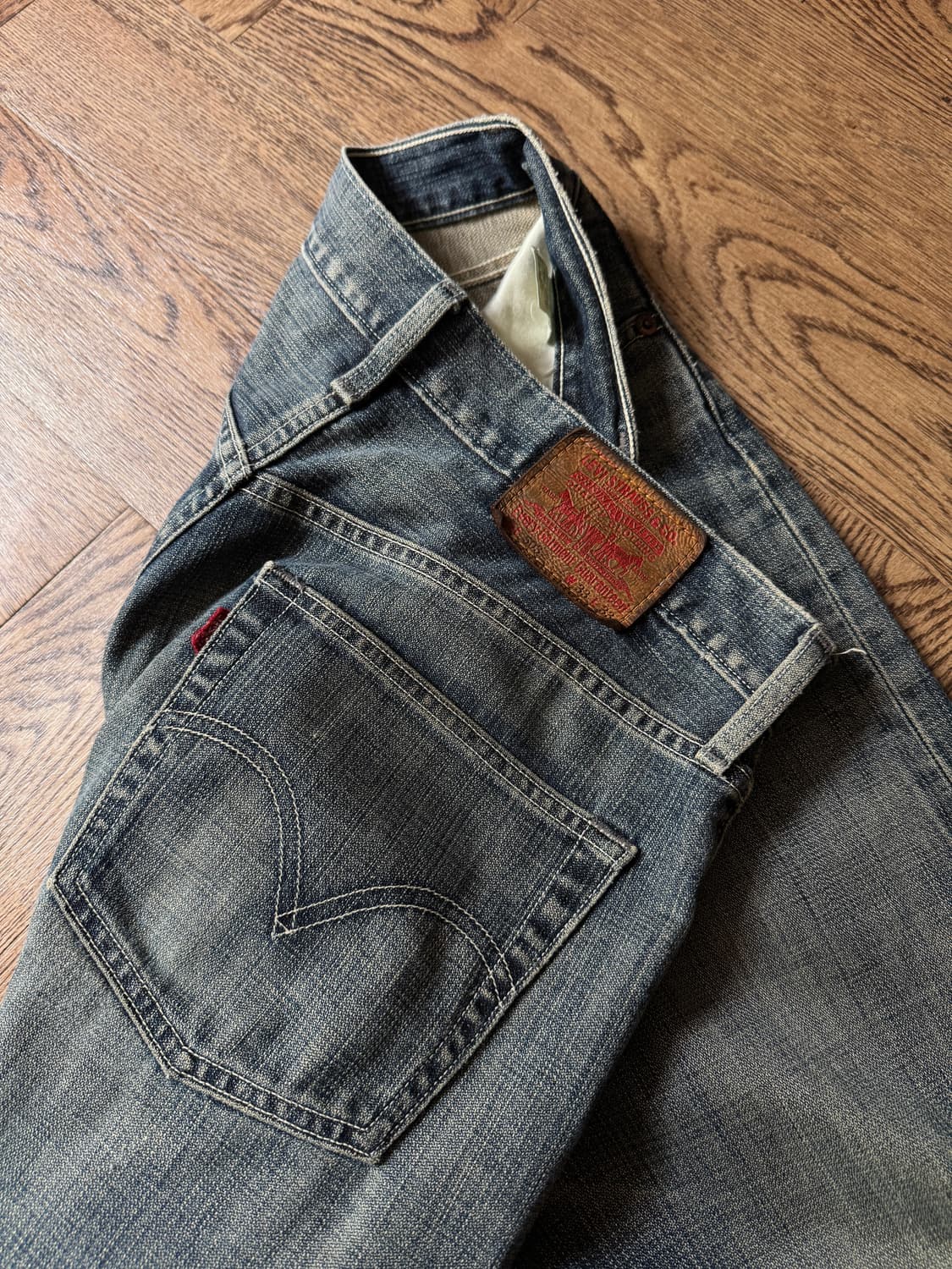 [33]00's 리바이스 재팬 503 빈티지 페이딩 스트레이트 데님 팬츠 상품이미지4