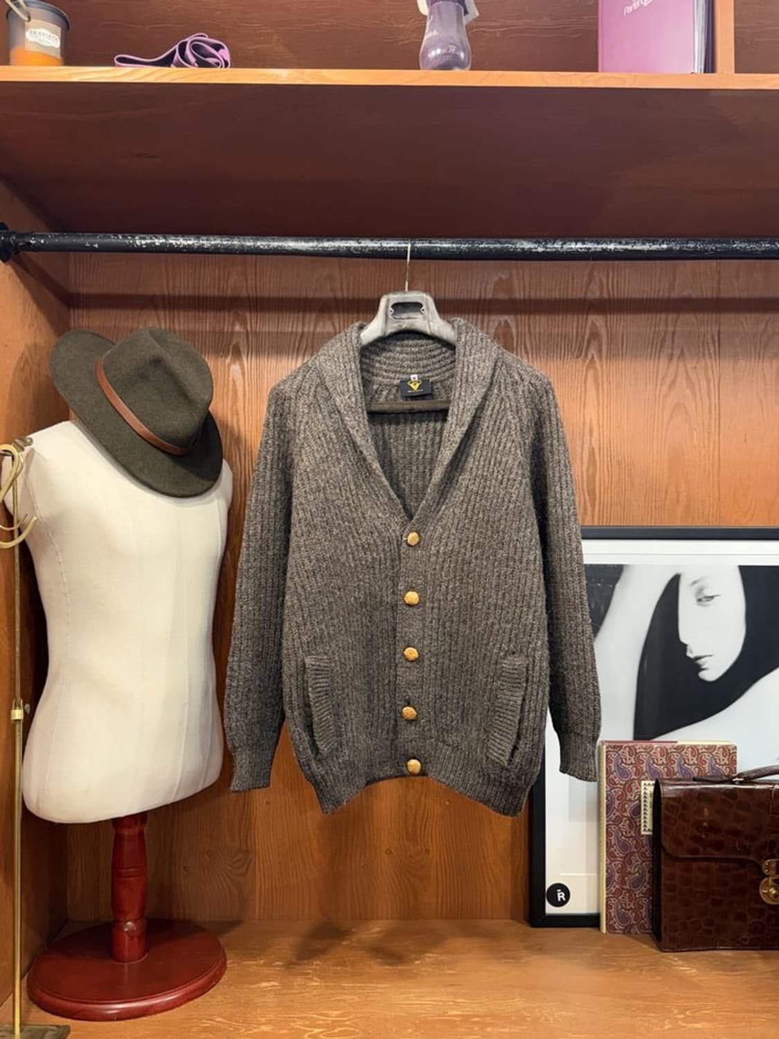  하이랜드2000 숄카라 가디건 상품이미지1