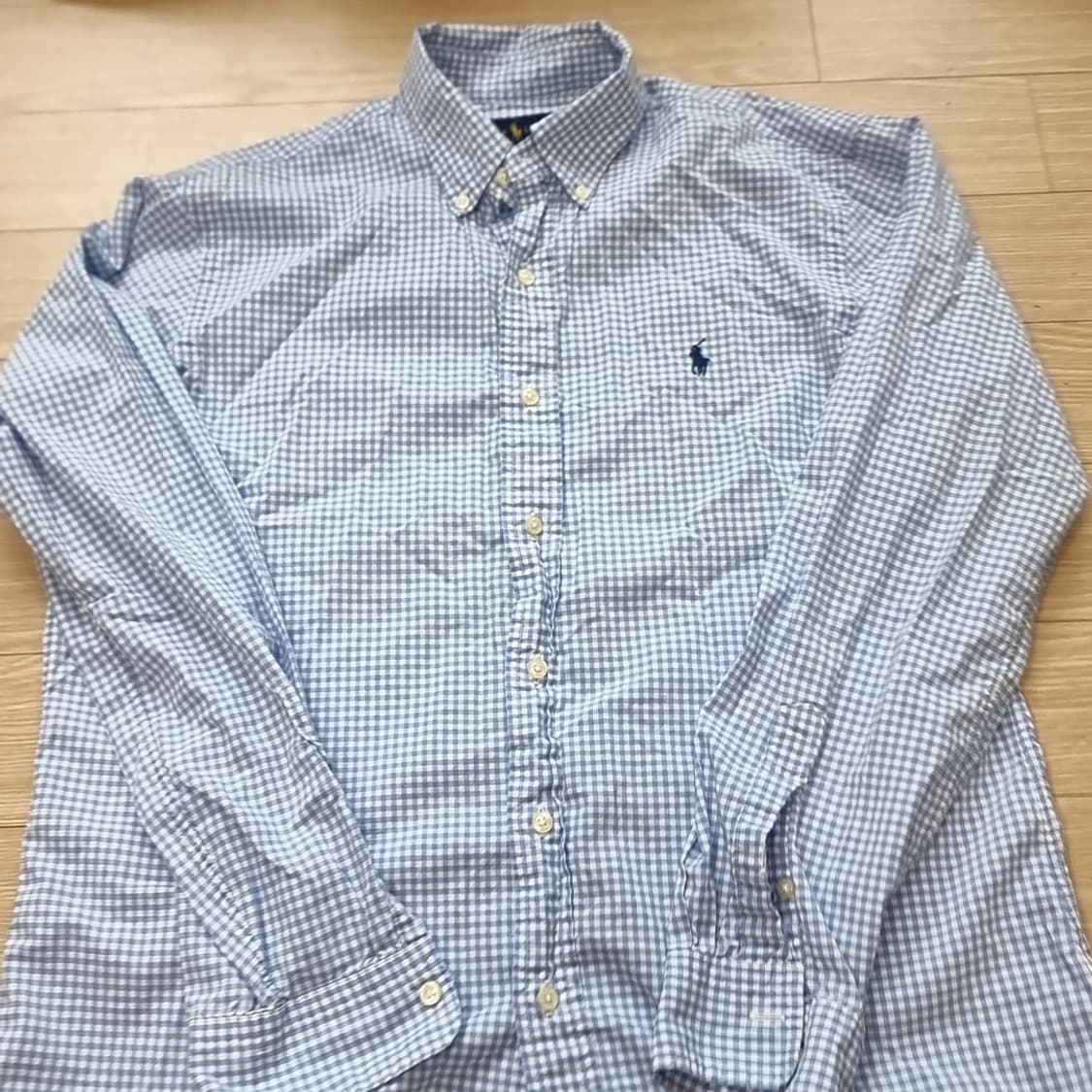 폴로 랄프로렌 깅엄체크 셔츠 남방(M) 상품이미지4