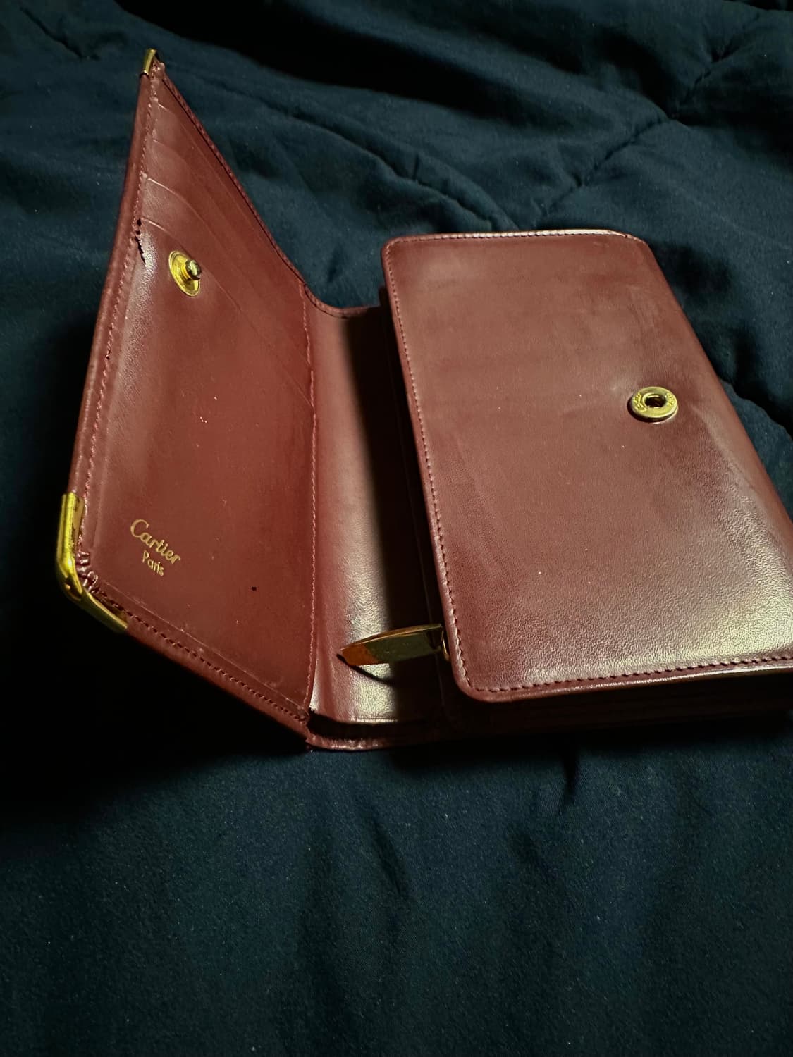 까르띠에 중지갑 버건디 상품이미지3