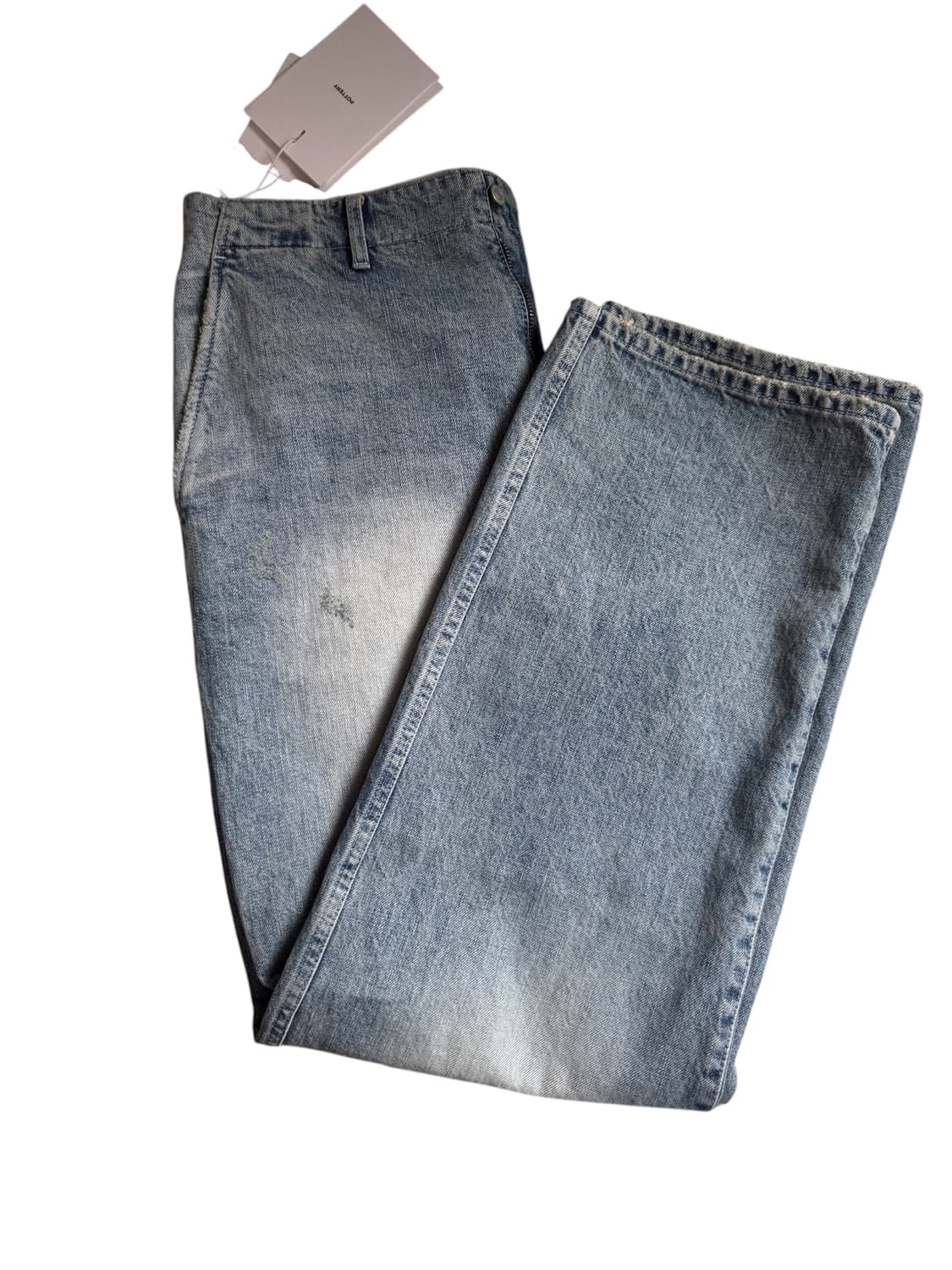 포터리 원워시드 와이드 데님 미드블루2컬러 2사이즈 새상품  상품이미지2