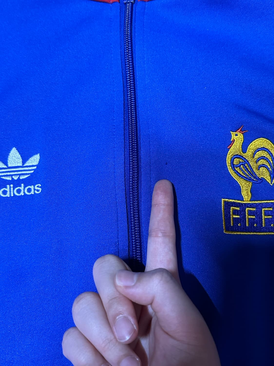 아디다스져지 아디다스 블루 화이트 레드 불꽃져지 아디다스 프랑스 국대  상품이미지5