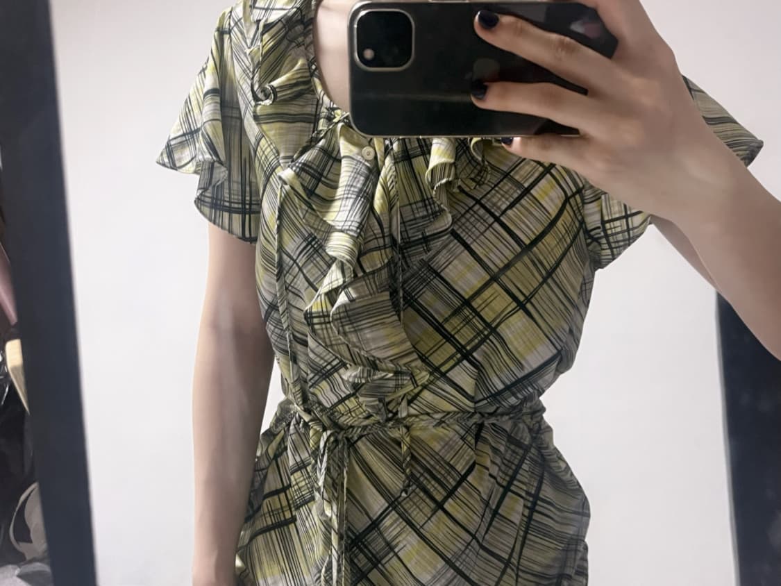 checkered blouse 상품이미지4