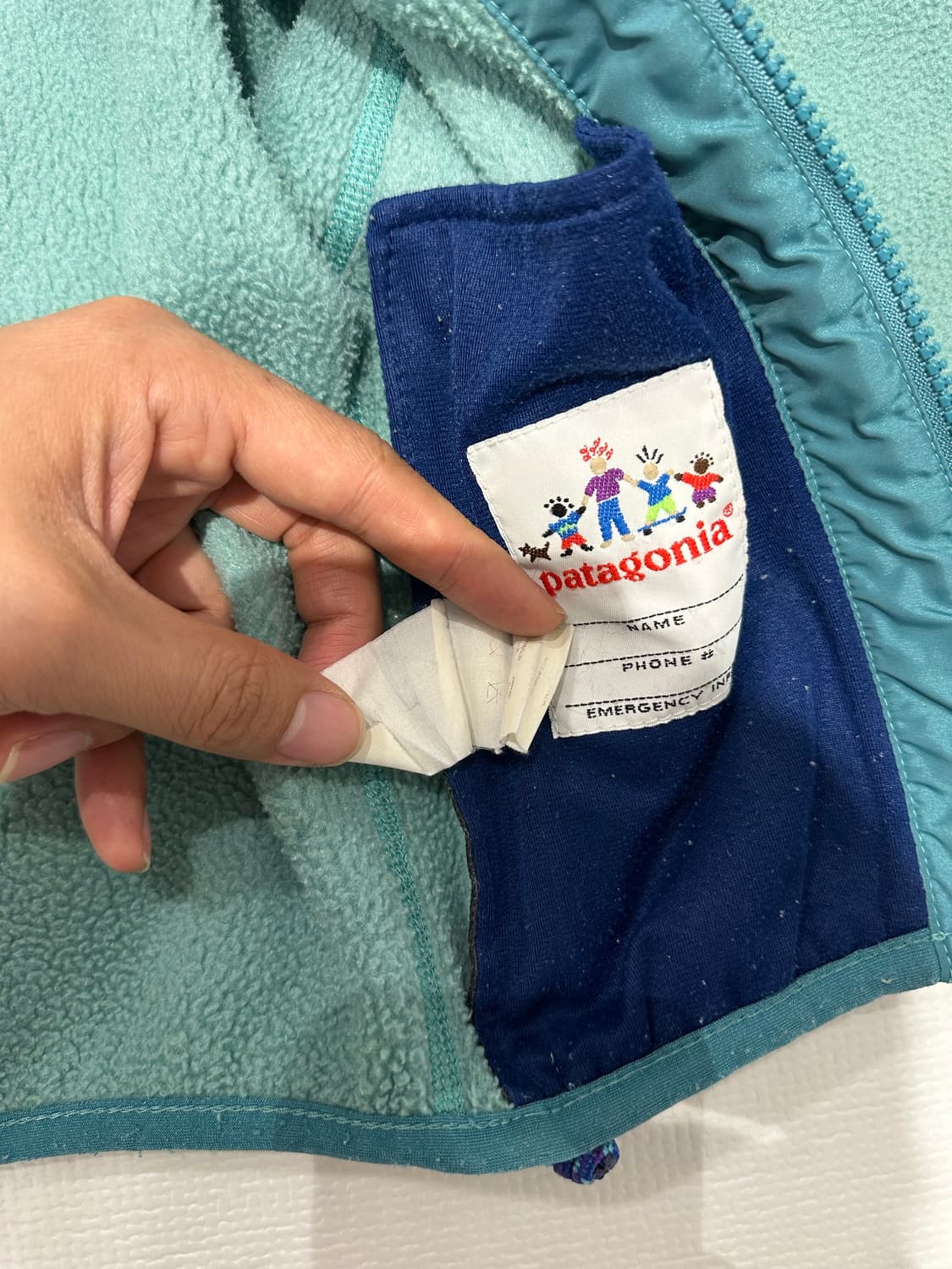90s 파타고니아 플리스 스노우리스 눈없는산 made in USA 상품이미지4