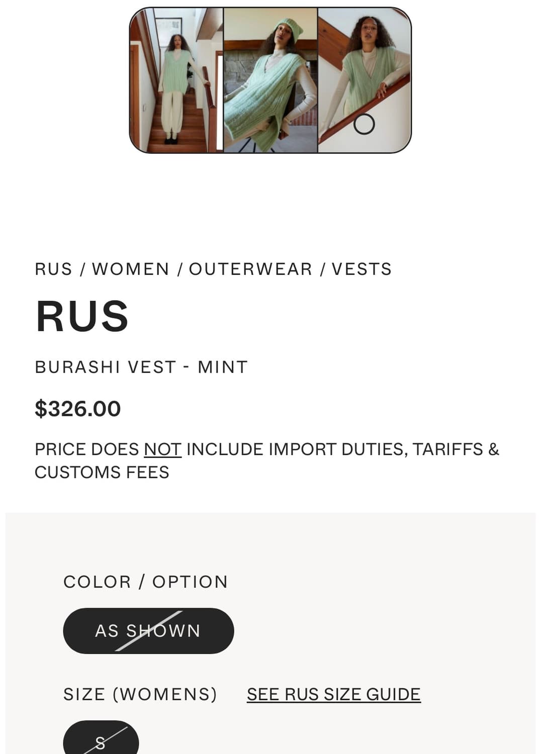 Rus vest knit mint green 상품이미지4