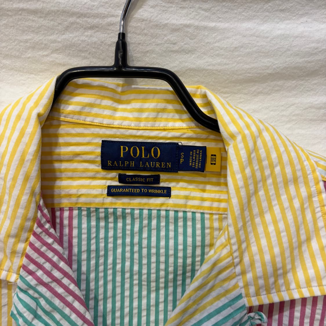 폴로 랄프로렌 스트라이프 시어서커 셔츠 큐알인증 상품이미지3