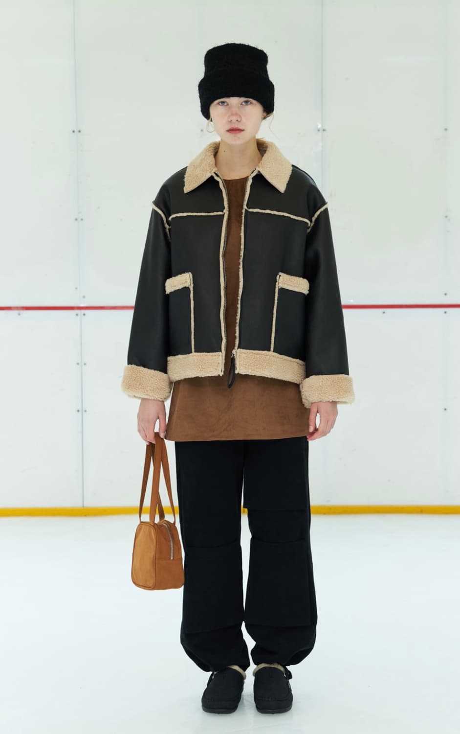 페스토 오버사이즈 레더 퍼자켓 무스탕 상품이미지2