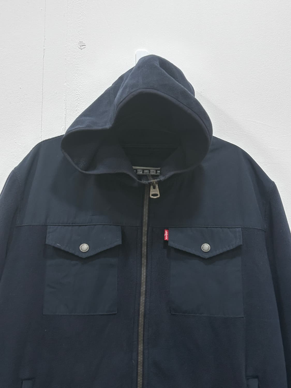 리바이스 네이비 플리스 후드 집업 자켓 남성 XL 상품이미지5