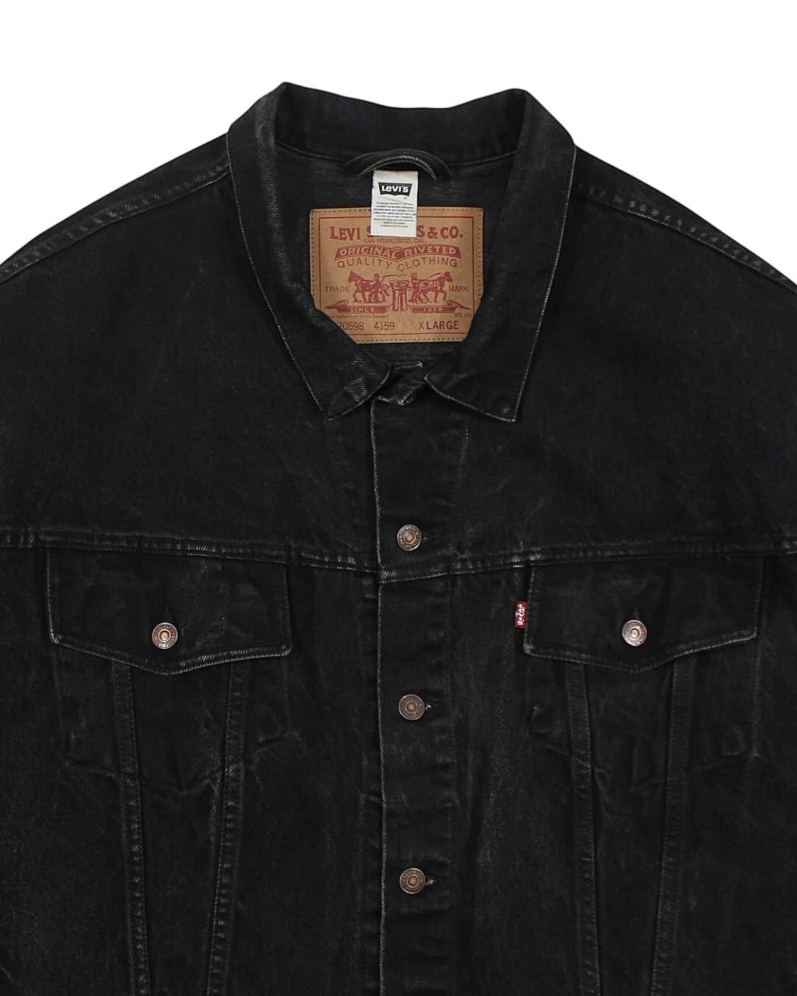 1990s 리바이스 70598-4159 블랙 데님 자켓 빈티지 상품이미지4