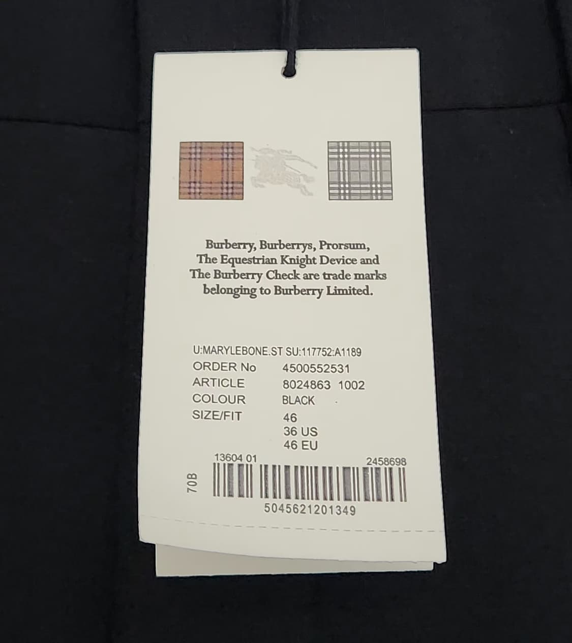 BURBERRY 버버리 30인치 슬랙스 바지. 새상품 상품이미지9