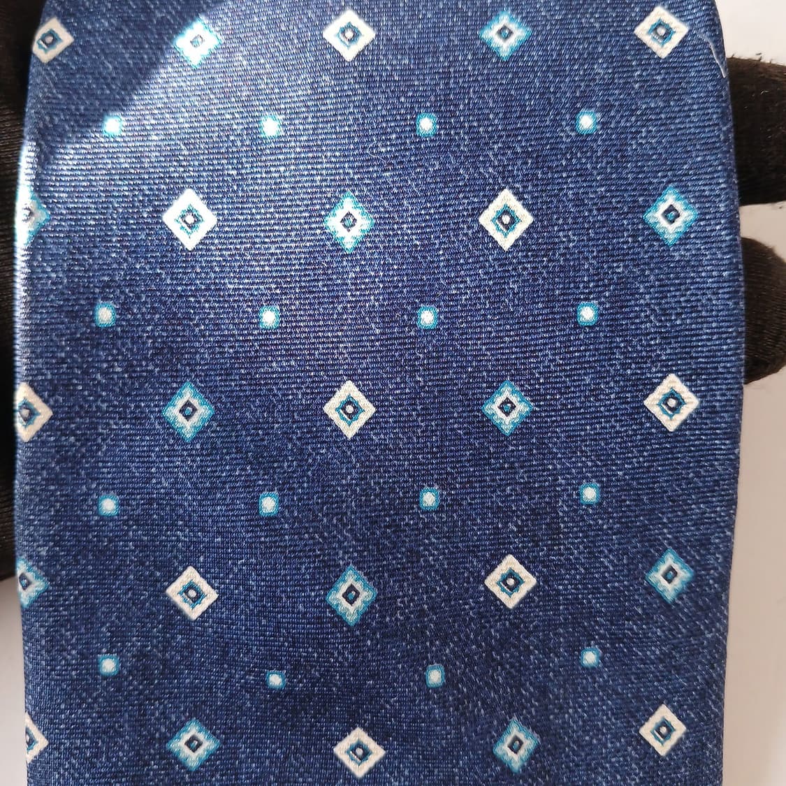 베르나르 실크 블루 패턴 넥타이 9cm B등급 A19354
 상품이미지6