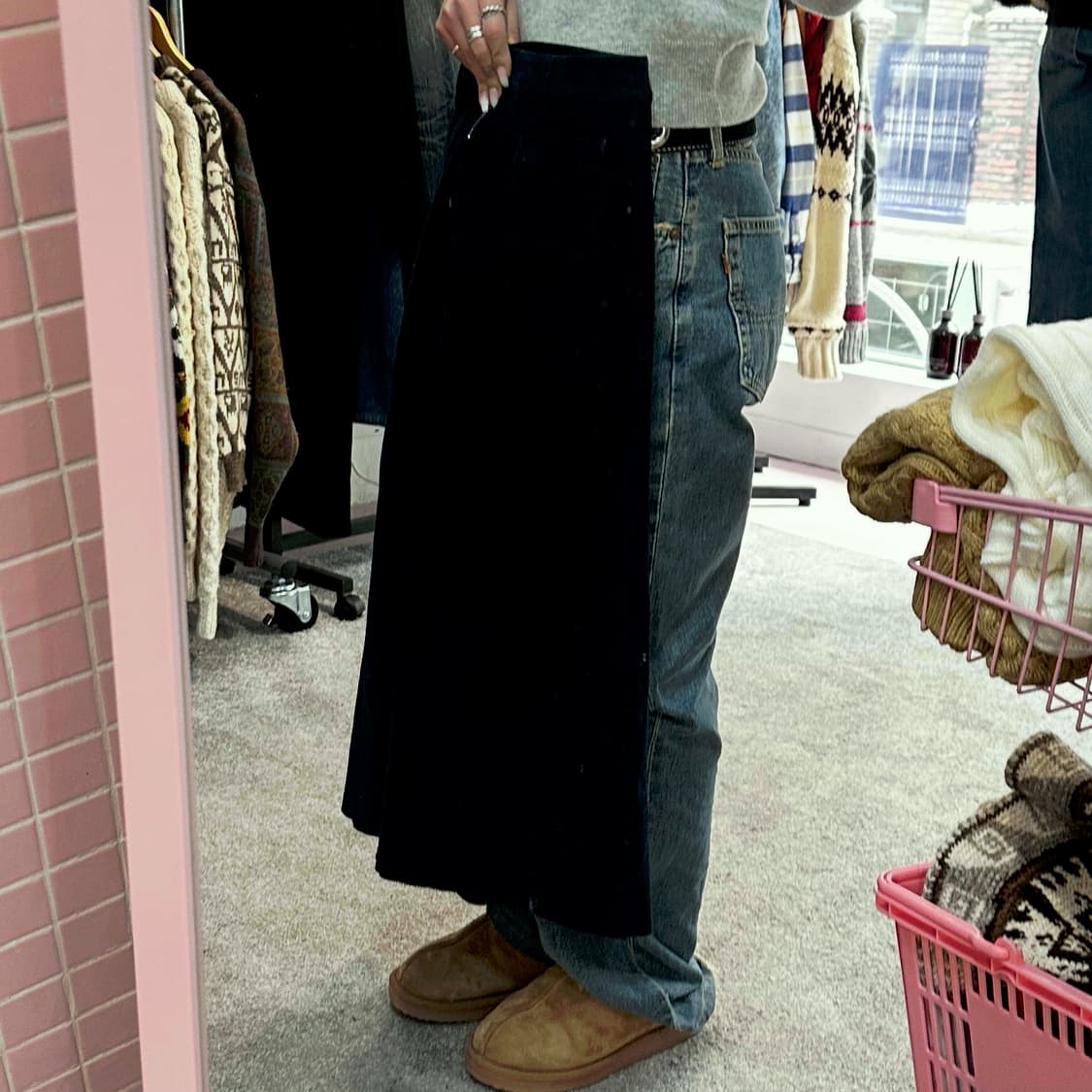 타미힐피거 코듀로이 플레어 미디 스커트(27) 상품이미지2