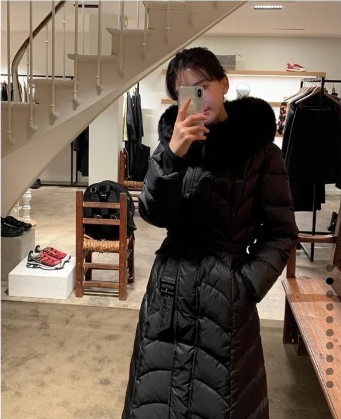 베니토 리얼 폭스퍼 다운 롱패딩  상품이미지1