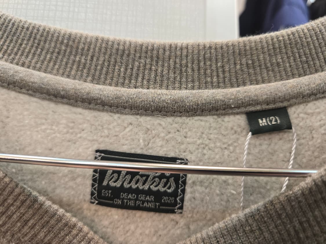 [쿨거환영]카키스 오버핏 포켓 맨투맨 그레이 상품이미지4