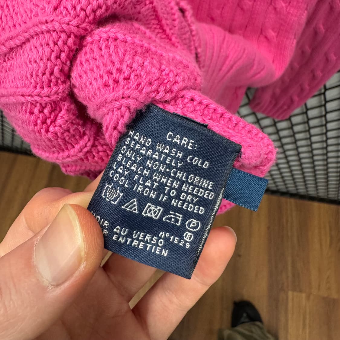 폴로 랄프로렌 케이블 니트 옐로우 포니 포인트 핑크 상품이미지7