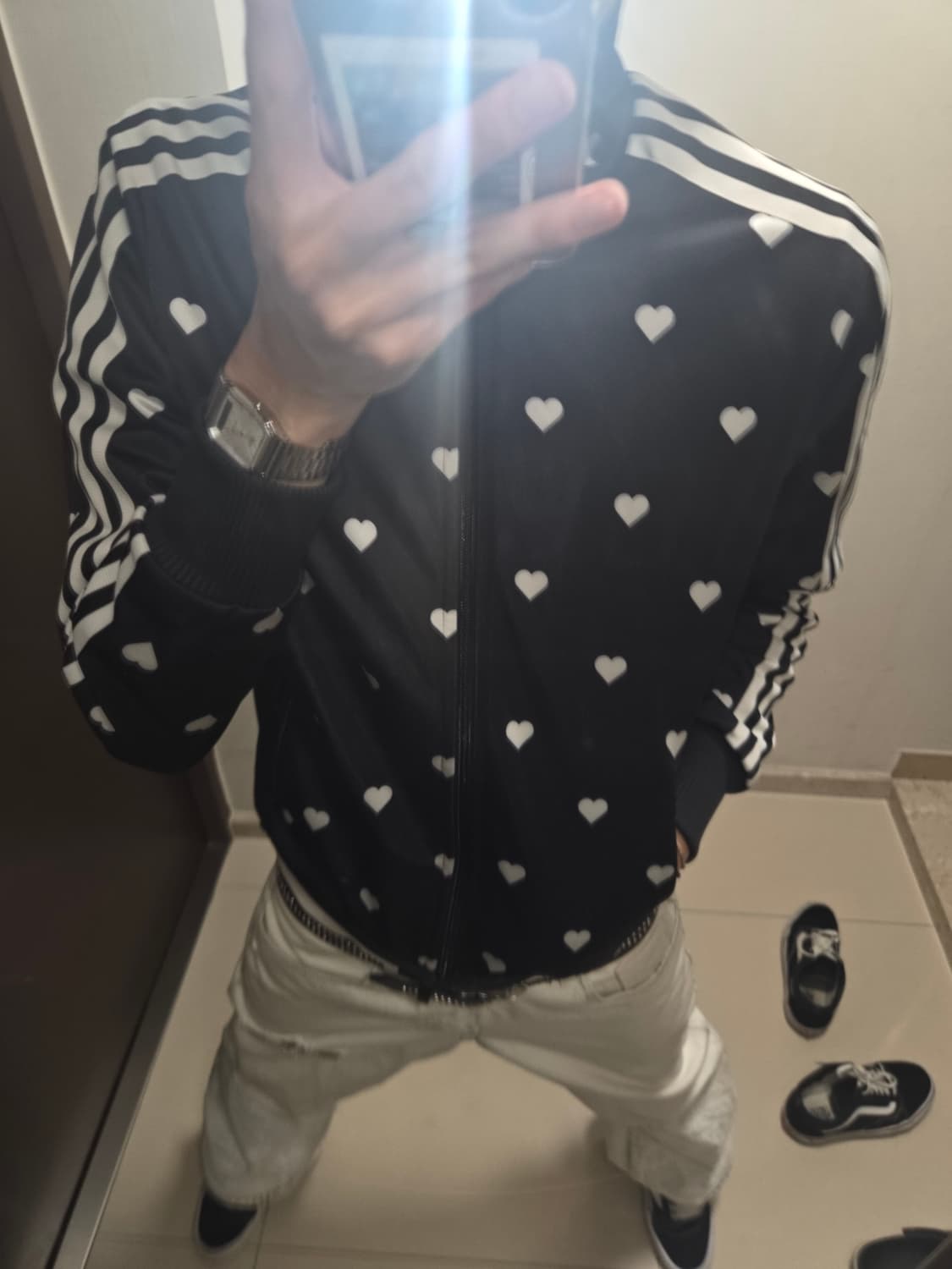 나우아임영맛 하트 도트 아드다스 져지 상품이미지1