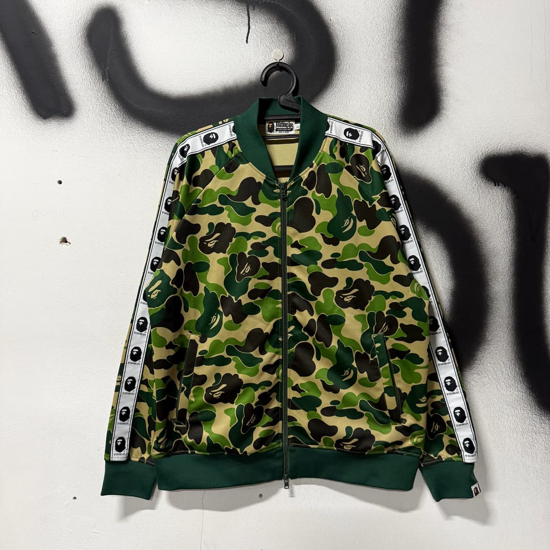 정품 베이프 ABC 카모 녹계 자카드 트랙 져지 자켓 상품이미지1