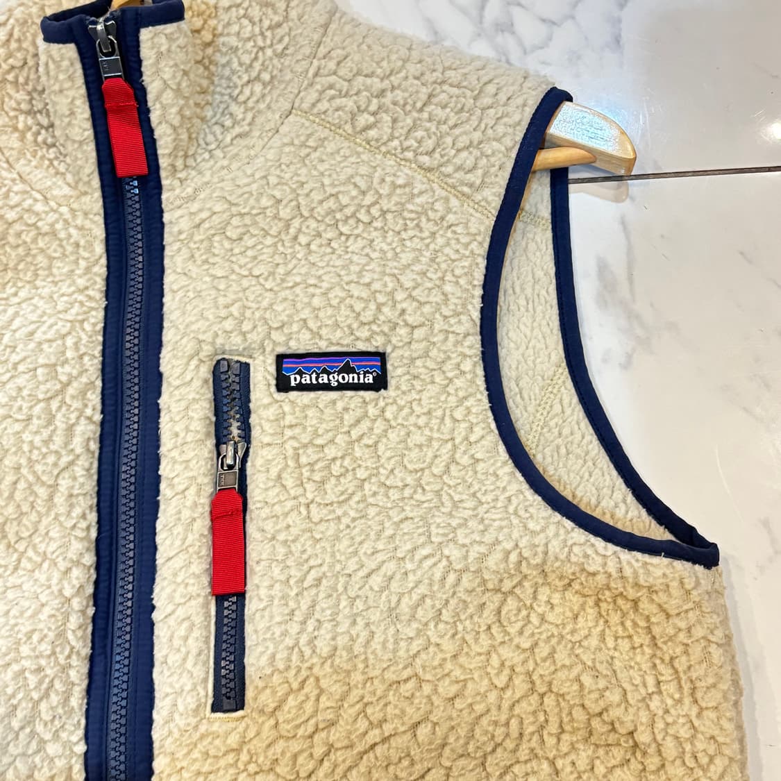 파타고니아 레트로파일 후리스 조끼 S 베이지 상품이미지3