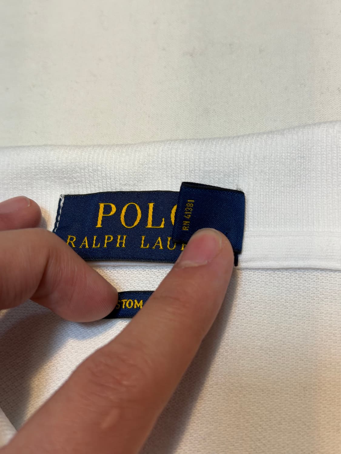 폴로 랄프로렌 빅포니 롱슬리브 카라티 화이트 블랙 상품이미지3