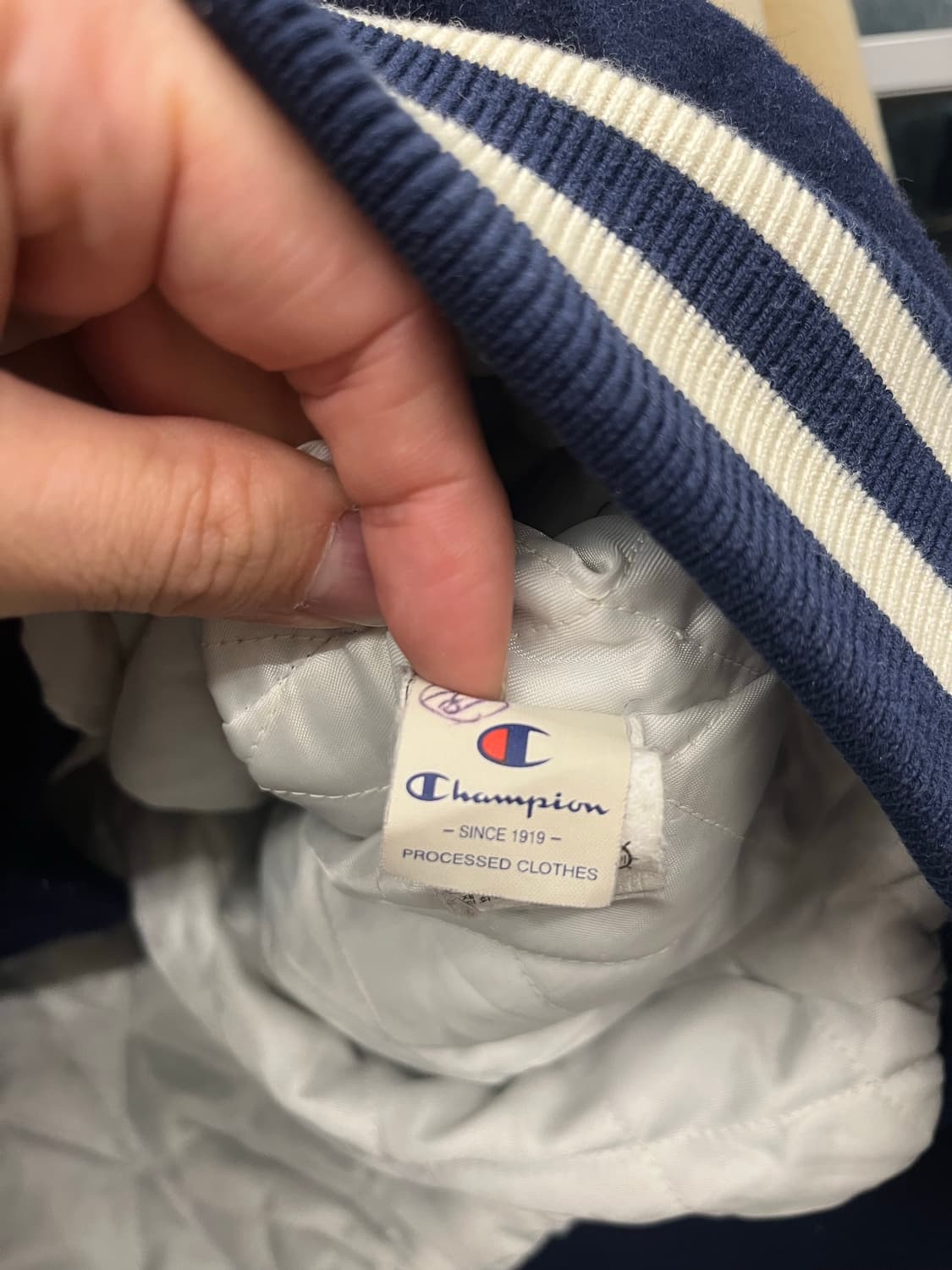 00s 챔피온 바시티 자켓 네이비/아이보리 상품이미지9