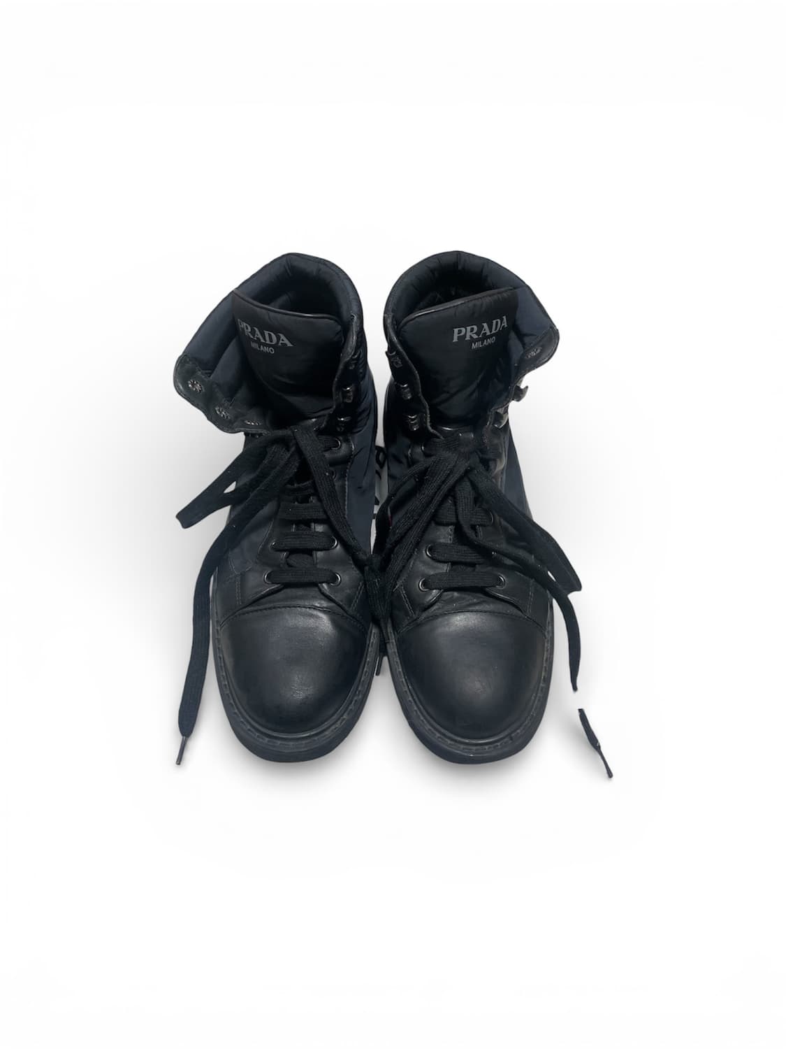 285) 프라다 레더 나일론 부츠 워커 상품이미지2