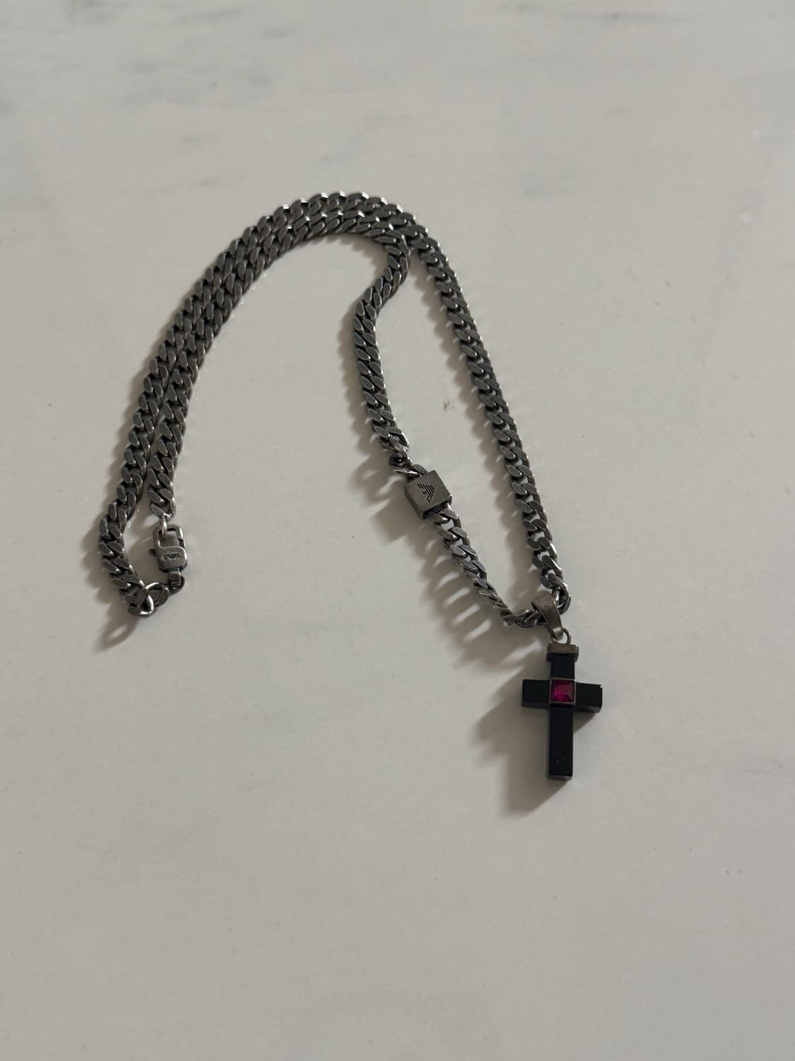 엠프리오 아르마니 크로스 펜던트 체인 목걸이 상품이미지2