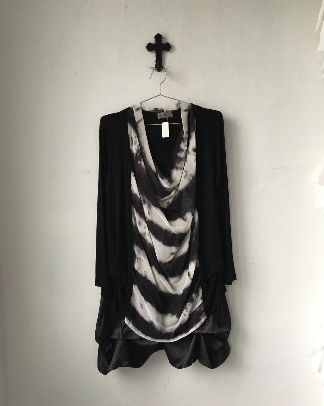 Dyed drape cardigan layered sleeve 상품이미지2