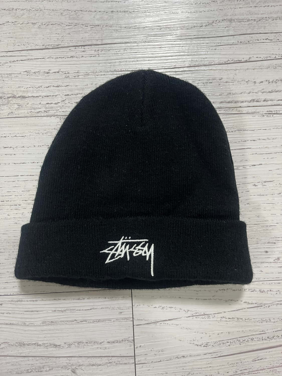 스투시 스탁 커프 비니 블랙 상품이미지1