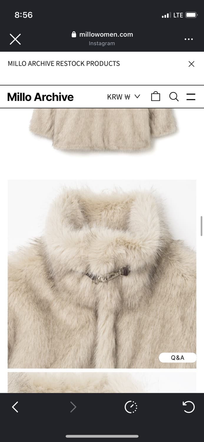 밀로우먼 버클 퍼 자켓  상품이미지5