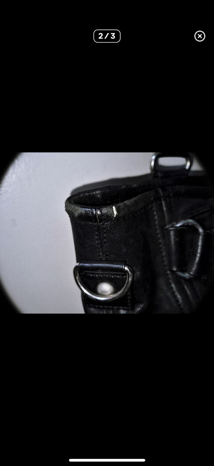 Vintage Black belt buckle leather Bag 상품이미지2