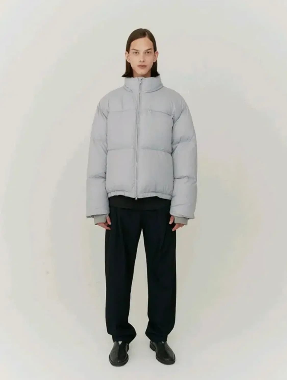 [M] 쿠어 클라우드 크롭 다운 점퍼 그레이 상품이미지6