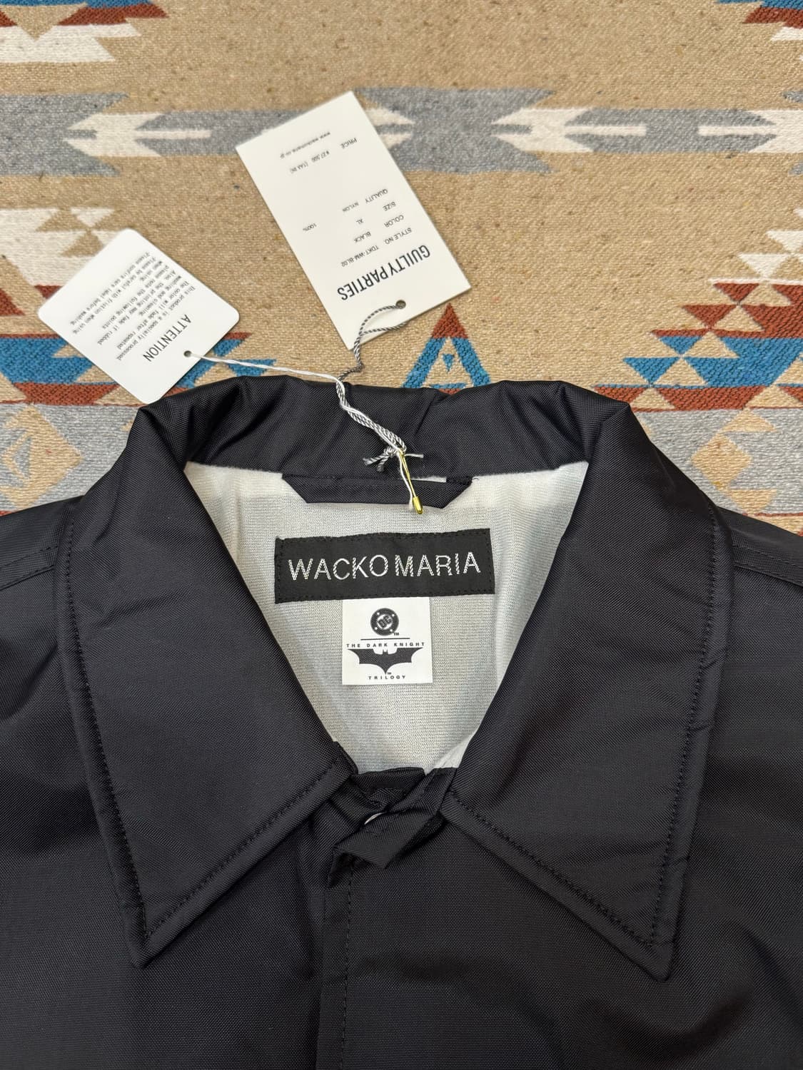 [XL] 와코마리아 x 다크나이트 트릴로지 코치자켓 블랙(조커) 상품이미지4