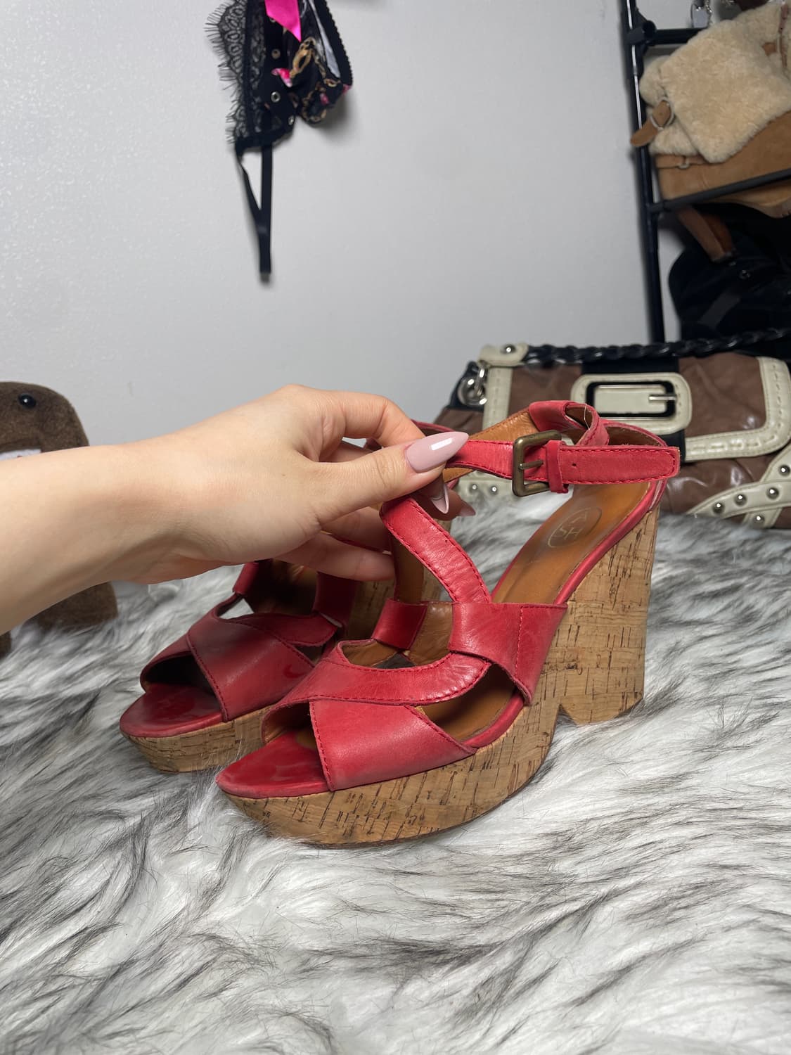 Ash 레드 샌들 힐 상품이미지2